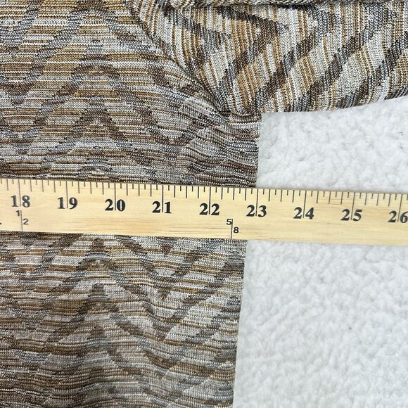 Chico’s Collection Metallic Chevron Open Front Jacket Size 3 (XL/16) - Picture 14 of 16